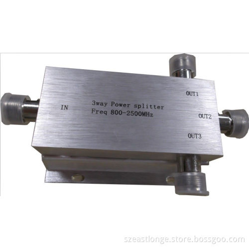 3 Way Silver Power Divider/splitter 2500mhz With 50Ω I/o Impedance